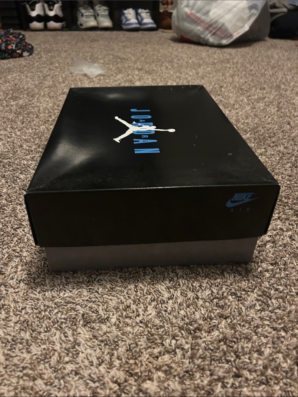 Empty Nike Jordan Shoe Box - Black with Blue Jumpman size 13